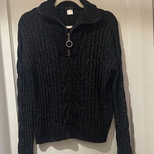 VENUS Black Cowl Neck Sweater